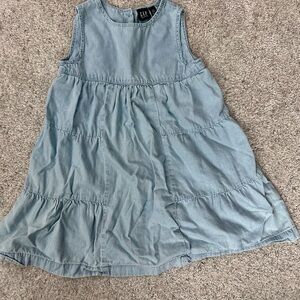 GAP Kids Blue Denim Sleeveless Dress